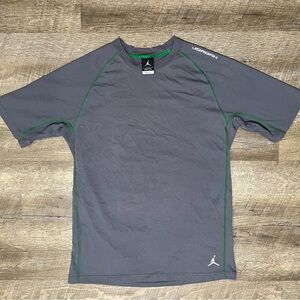 Air Jordan Dri-Fit Compression Shirt Size L Gray Jumpman Y2K Hang Tag